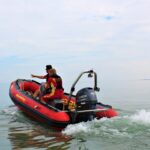 DLRG Boot auf einer Fahrt in der Ostsee